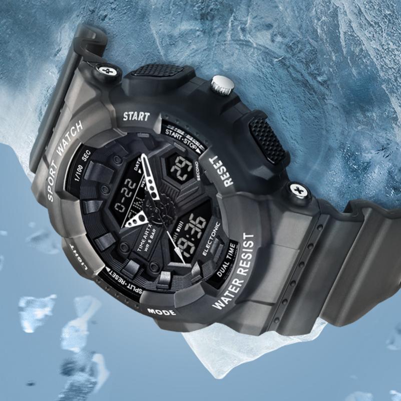 Rubber Strap Diver - Zegarek męski TIMEARTX, luksusowy, wielofunkcyjny zegarek