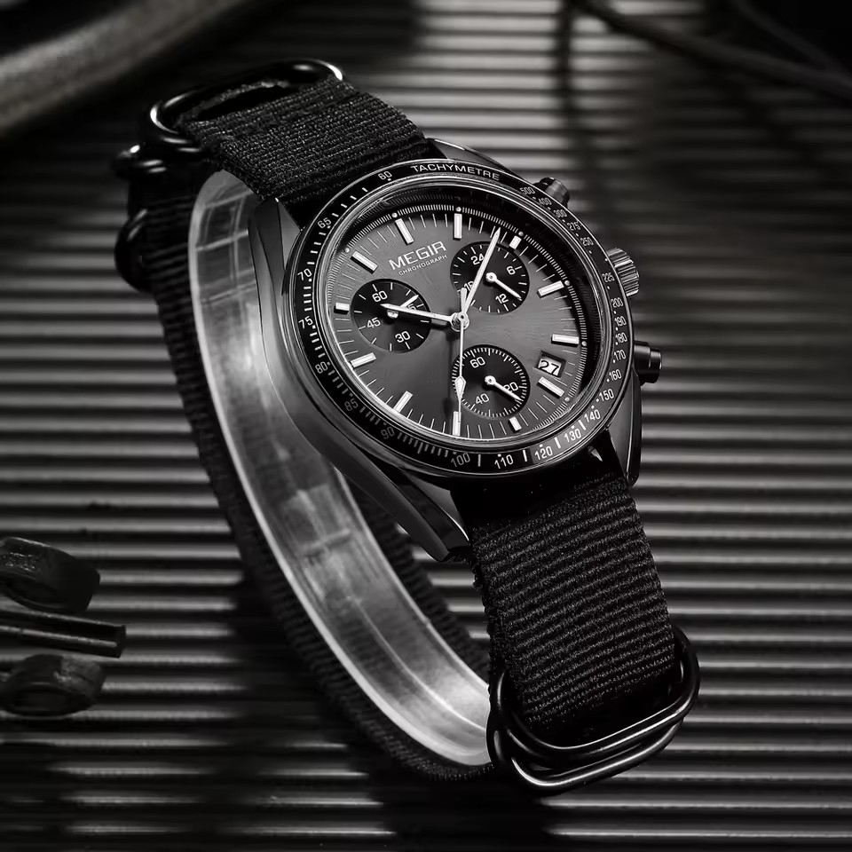 MEGIR 2247 Męski Luksusowy Zeg – Canvas Strap Watch recenzja i cena