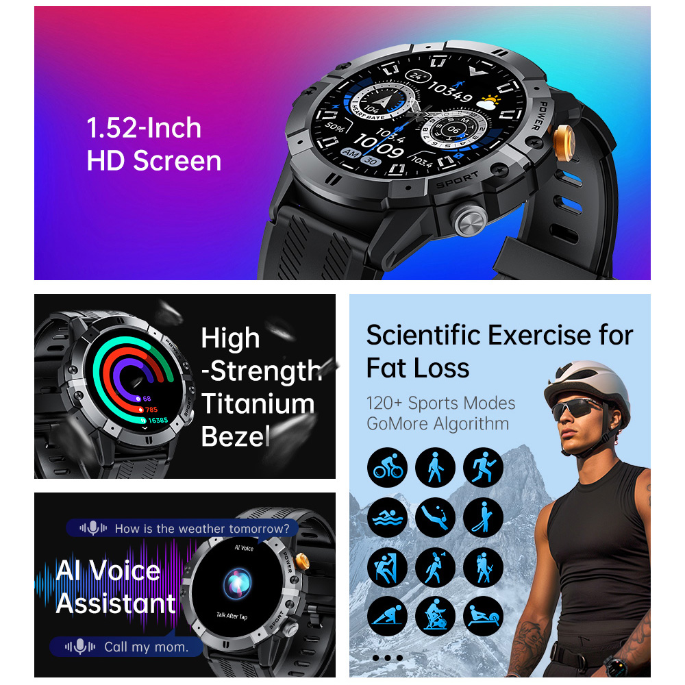Zewnętrzny wojskowy smartwatch – Rubber Strap Diver recenzja i cena