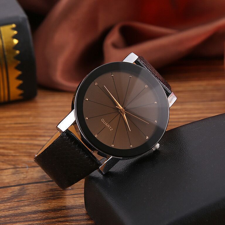 Moda Casual Men zegarki czarny – Leather Watch Band Men recenzja i cena