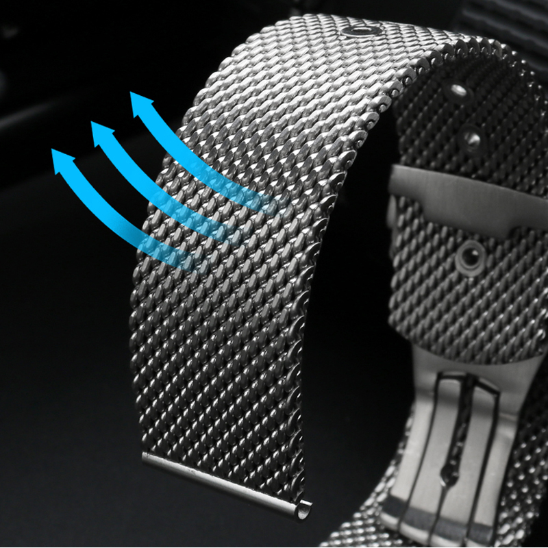 20mm 22mm solidna siatka ze st – Mesh Strap Metal recenzja i cena