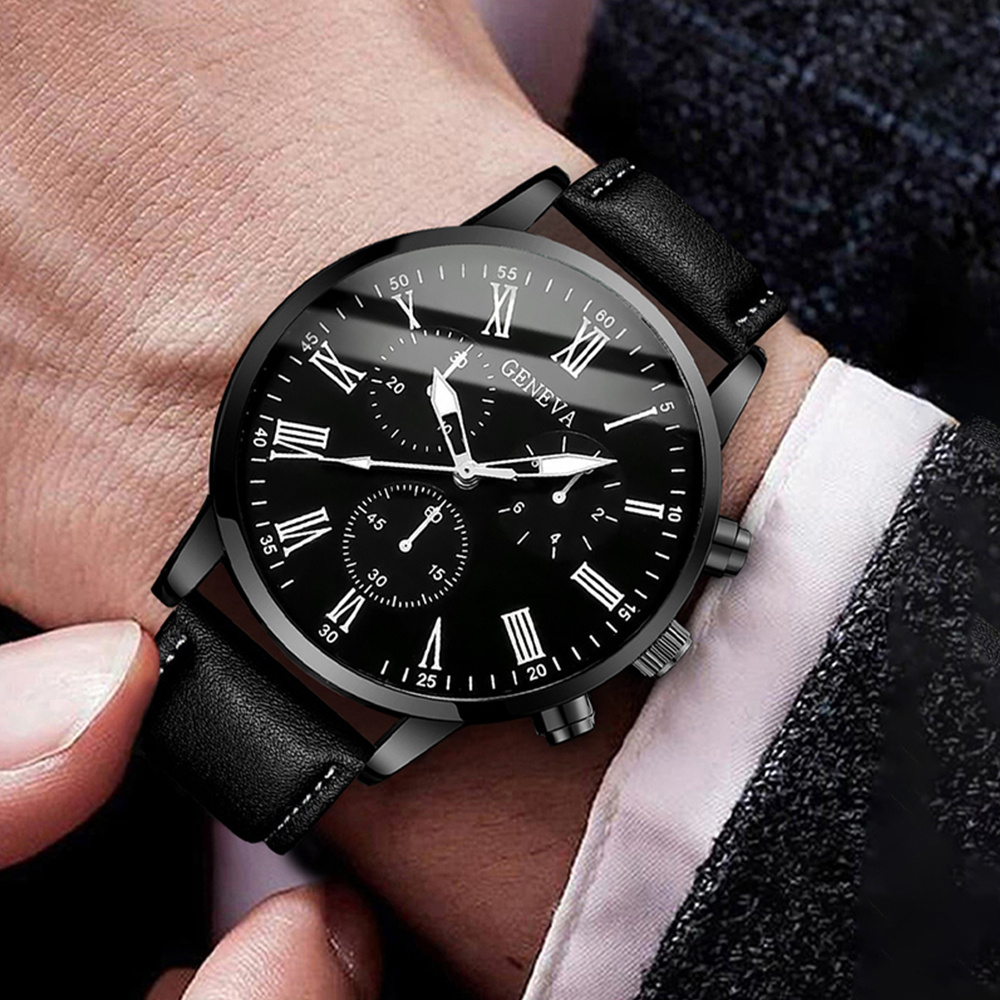 Męskie zegarki biznesowe Modny – Leather Watch Band Men recenzja i cena